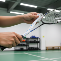 Cartoon PU Sticky Overgrip for Badminton and Tennis Rackets - Anti-Slip & Durable