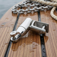 Stainless Steel Marine Hinge Polished Articulated Connector Heavy Duty Deck Hinge Long-Lasting for Yachts