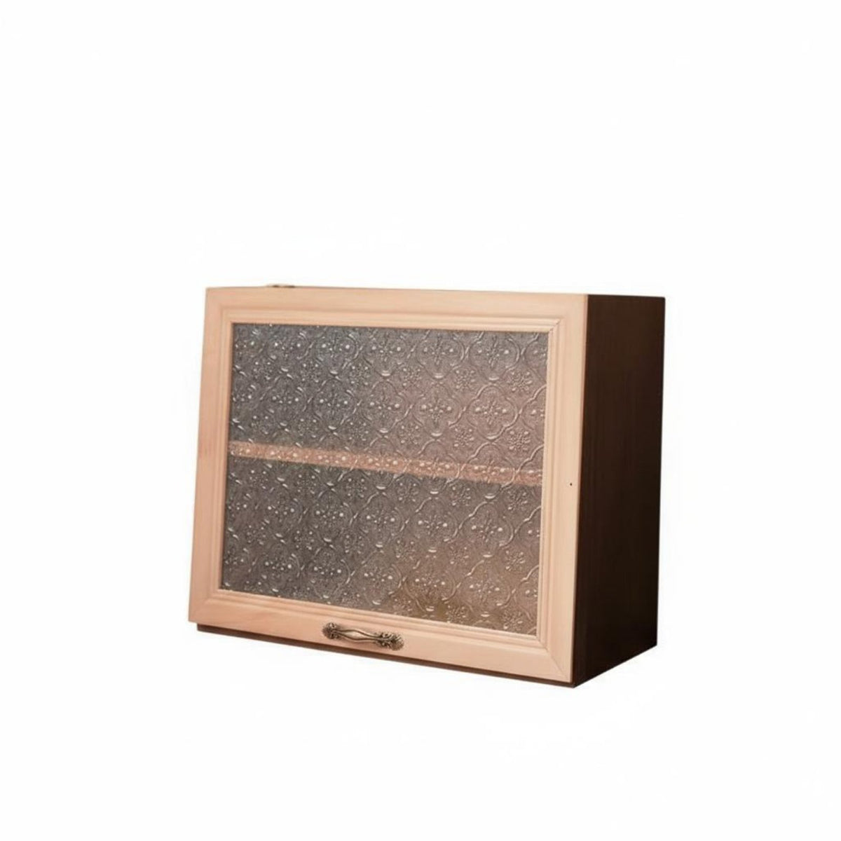 Countertop Display Case Sturdy Wood Wooden Display Cabinet Figurine Storage Box Multifunctional Design Vintage Design Curio