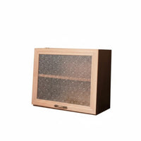 Countertop Display Case Sturdy Wood Wooden Display Cabinet Figurine Storage Box Multifunctional Design Vintage Design Curio