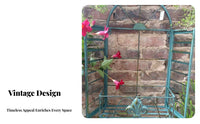 traditional rural design Arched opening Frame Rack Distressed Finish Framed Plant Holder Retro Design plant display rack upright Display for Home Decorators, Apartment Dwellers, Homeowners, Living Room, Balcony, Small areas, Hallway