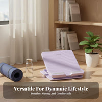 Foldable Folding Leg Stretcher Non-Slip Surface Portable Calf Stretcher Heavy Duty for Stretching Practitioners, Beginners, Home Gym, Office
