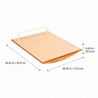 Oak Wood Balance Board, 92cm Slant Wobble Board for Rehabilitation, 135kg Summit Load for Coordination Disorders
