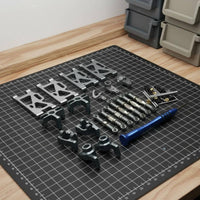 RC Steering Linkage Kit Precision Made Metal Linkage Set CNC Machined Aluminum Shock Absorption Arm Set for Upgrade