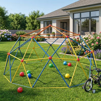 Kids Climbing Dome Holds Dome Climbing Frame Red Joints Playground Equipment for Backyard