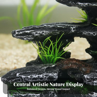 Aquarium Mountain Ornament Landscaping Effect Fish Tank Rock Ornament Artistic Craft Artificial Rockery for Small Aquariums, Terrariums