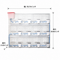 Bird Breeder Bird Cage Welded Wire Mesh 3-Tier 12 Compartments Galvanized Steel Wire 200x55x150cm Large For Pigeon Enthusiasts Breeding