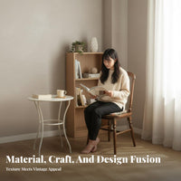 French design Upholstered Wooden Armchair durable Wood Frame Dining Seat Retro Design Indoor Furniture Ergonomic Backrest for Adults, Homeowners, Living Room, Home Office, study alcove, Restaurant