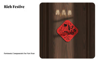 Seasonal Holiday Couplets, Fabric Door Decor, Creative Fu Character, Chinese New Year