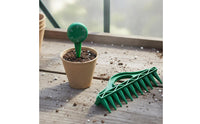 4 Pieces Evenly Spaced Soil Hole Puncher Tool Quick Seeding Soil Hole Puncher Long-Lasting PP Material Handheld Sower Tools Easy to Use for Gardeners, Beginners, Raised Bed, Vegetable Garden Area, Greenhouse