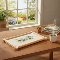 Rotatable Embroidery Frame with Clips Natural Wood Wooden Embroidery Frame Smooth Sturdy for Needlepoint