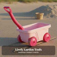 6 Pieces Child s' Gardening Wagon Set Educational Child S Wheelbarrow and Tools Imaginative Play children's Wheelbarrow and Tools for Preschoolers
