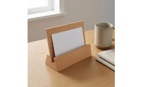 Rectangular Wooden Calendar Stand Slot Design Wooden Card Stand Multifunctional Desk Decor Minimal