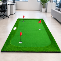 Fake Grass Home Putting Green, Portable Non-Slip Putting Mat with Slope Simulation, Indoor Outdoor Practice for Men