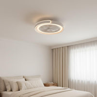 Dual Purpose Fandelier Space Saving Fan Ceiling Light Wireless Control LED Ceiling Fan for Bedroom, Dining Room