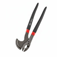 Pivoting Plier-Format Nail Puller Black Coated Hook Claw Puller Red Accents Nail Remover Tool