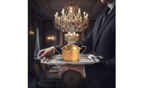 Sugar Bowl with Lid and Spoon Brass Sugar Bowl with Lid Gold-Toned Tableware for Hosts