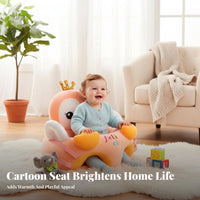 Helps Learn to Sit Crown-Shaped Baby Sofa Anti-Tip Design Soft Creature Character Seat Non-Slip Bottom Toddler Support Chair for Babies 6+ Months, Infants, Toddlers, Sitting Practice, Floor Play, Playroom, Living Room
