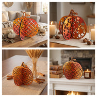 Freestanding Wooden Pumpkin 3D Pumpkin Decoration Fall Cutouts Rustic for Mantel