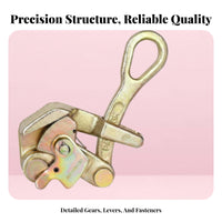 Long-Lasting Steel Cable Wire Rope Tightener Powerful Ratcheting System Hand Power Puller Portable for Electricians, Farms, Workshops