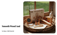 Wooden Cosmetic Kit Wooden Cosmetic Toy Set Interactive Kids Playset for Girls, Preschoolers, Preschool