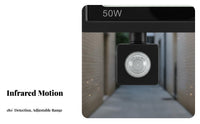 LED Floodlight Remote Control Motion Floodlight Weatherproof IP65 Waterproof Outdoor Light for Corridor, Garage, Driveway
