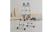 Telescopic Ladder with Anti-Slip Feet Multifunction A-Shaped Ladder Ladder Versatile for Homeowners, Home Repairs, Overhead Work, Warehouse