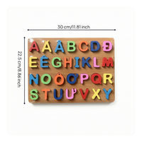 Educational Alphabet Puzzle Raised Alphabet Matching Game Brightly Colored Letter Puzzle Colorful for Preschoolers, Kids, Classroom