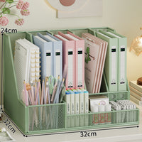 5-Tier Iron Desktop Organizer for Books and Files