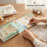 Tirado Miniature Scene Collection Book 3D Sticker Set for Diorama and Crafting
