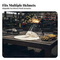 Grinding Face Guard High Temperature Resistant Hard Hat Face Guard Aluminum Alloy Bracket Helmet Attachment for, Workers, Workshop