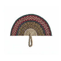 Handmade Woven Palm Hand Fan Boho Design Straw Palm Fan for Guesthouse