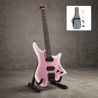 No-Headstock Electric Guitar Black Hardware Tonewood Body Electric Guitar Fixed Bridge String Instrument