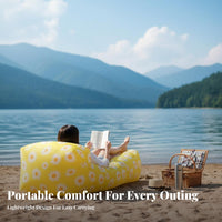 Wind-Inflated Lounger Lightweight Wind-Filled Recliner Easy Inflation Air Sofa for eventadventureers, outdoor enthusiasts, Music events, Camping, Beach