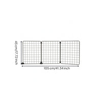 Black Mesh Pet Barrier Panel Iron Wire-Grid Dog Fence Freestanding Indoor Isolation Gate Good Ventilation