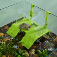 Large Mounted Turtle Basking Base, Basking Dock for Aquatic Species, Escape-resistant Turtle Basking Area, Over Tank Ramp Dock