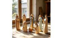 Christmas Nativity Set Artisanal Appearance Home Decor Religious Gift For Farmhouse Kitchen Tabletop FIreplace