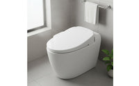 Universal Fit Electric Bidet Toilet Seat Warm Air Drying Electric Bidet Seat Soft-Close Lid Bathroom Fixture Energy-Saving Mode