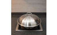 Universal Wok Lid Rust Resistant Stainless Steel Wok Lid Easy to Polished Metal Frying Pot Lid for Stovetop