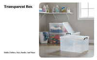 Large Storage Box with Lid Sturdy Duty Stackable Lidded Container Stackable Storage Container Long-Lasting Material for Closet