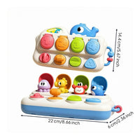 Interactive Hide-and-Seek Toy Spring-up Covers Whale Toy Embossed Texture for Children