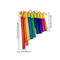 8 Pieces Rhythm Instrument Set Hand-Eye Coordination Tuned Percussion Tubes Colorful Diatonic Scale Instrument for Kids