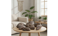 7 Pieces Imitation Rock Lifelike Rock Landscape Ornament Faux Stone Weathered Decor Natural for Indoor Landscaping