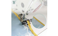 Multi-Purpose Adjustable Presser Foot Even Gathers Elastic Presser Foot Easy to Use Ruffler Attachment Quick Installation for Sewers, Tailors, Garment Making, Material Crafting