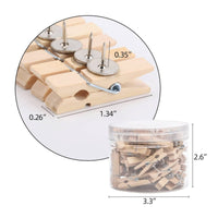 Wooden Thumbtack Fasteners Decorative Wood Fasteners with Tacks Multi-Purpose