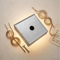 Wood Grain Piano String Box Light Gray Wooden Storage Box Natural Finish