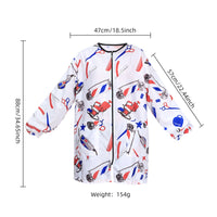 Salon Smock with Zipper Long-Sleeve Barber Smock Hairdresser Jacket with Pockets Long-Lasting Apparel Soft for Hairdressers