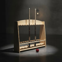 Freestanding Billiard Cue Rack Organizer Space-Saving Furniture Sturdy for Game Rooms
