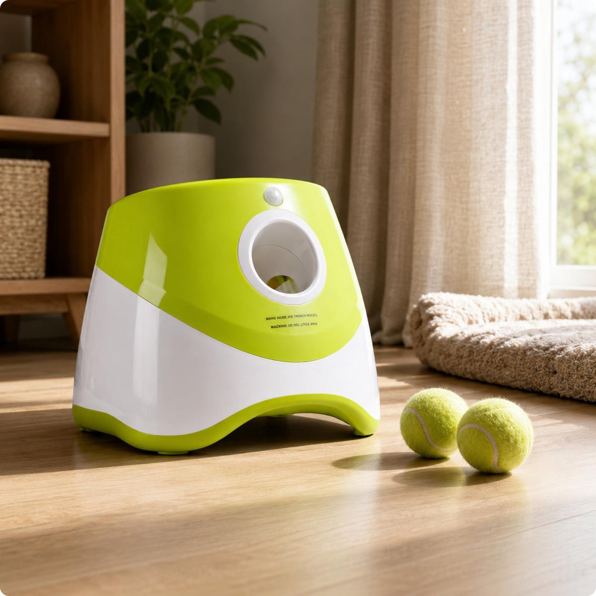 Indoor Outdoor USB Rechargeable Tennis Ball Launcher Compact USB Rechargeable Ball Thrower Front Loading Interactive Fetch Launcher