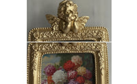 Gilded Ornate Picture Frame Tabletop Vintage Picture Frame Decorative Elegant for Home Decorators, Living Room, Bedroom, Entryway